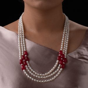 Ruby Stone Layered Necklace